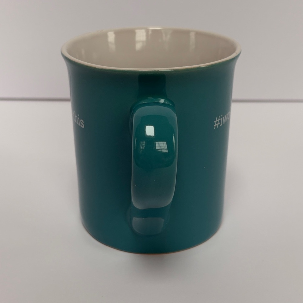 “#iwokeuplikethis” Teal Mug - Picture 3 of 8